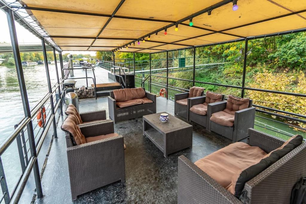 Villa Grande Peniche 4 Ch - 10 Pers -Paris - Ile De Puteaux- Terrasses Exterior foto
