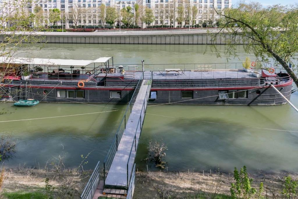 Villa Grande Peniche 4 Ch - 10 Pers -Paris - Ile De Puteaux- Terrasses Exterior foto